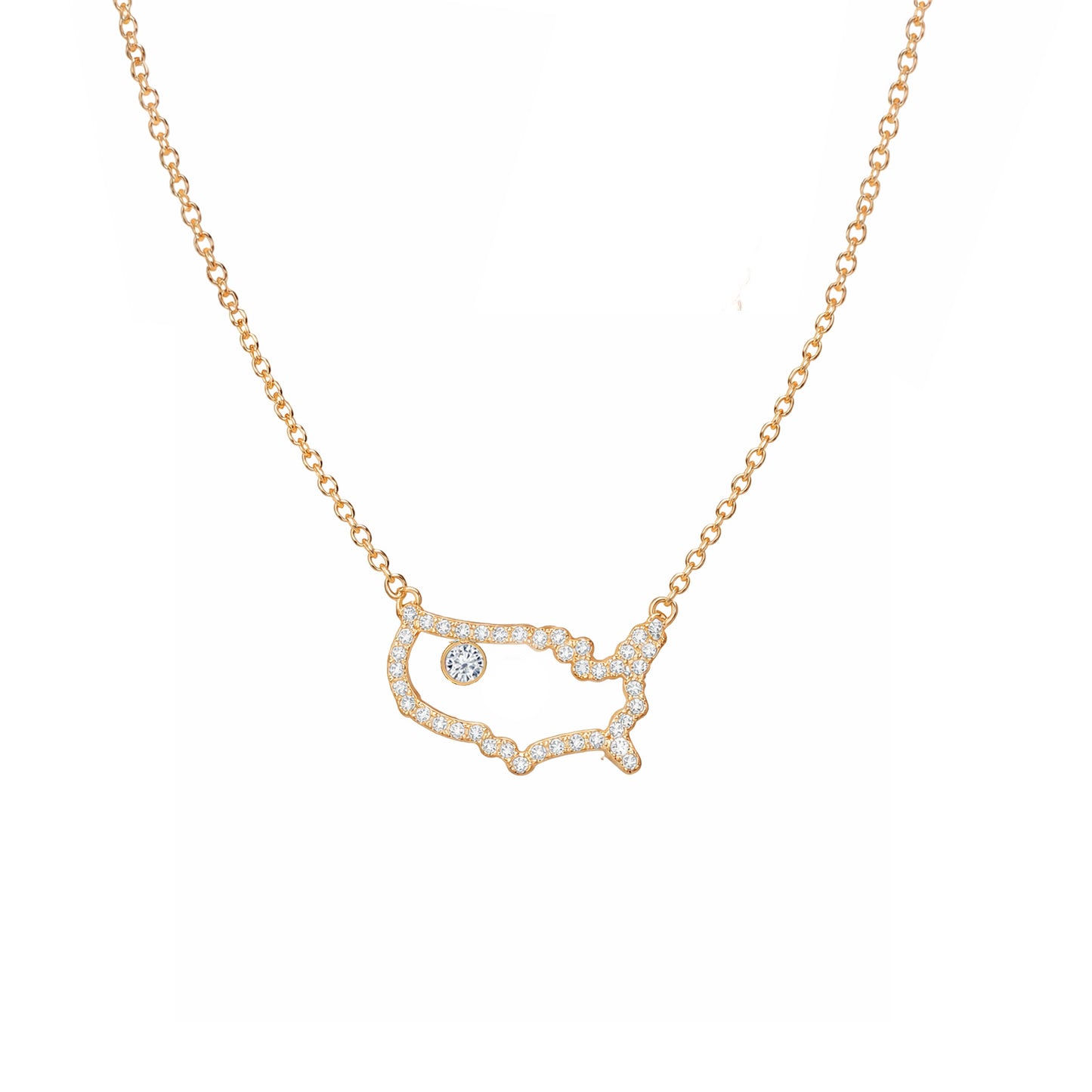 USA Map Necklace