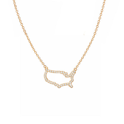 USA Map Necklace