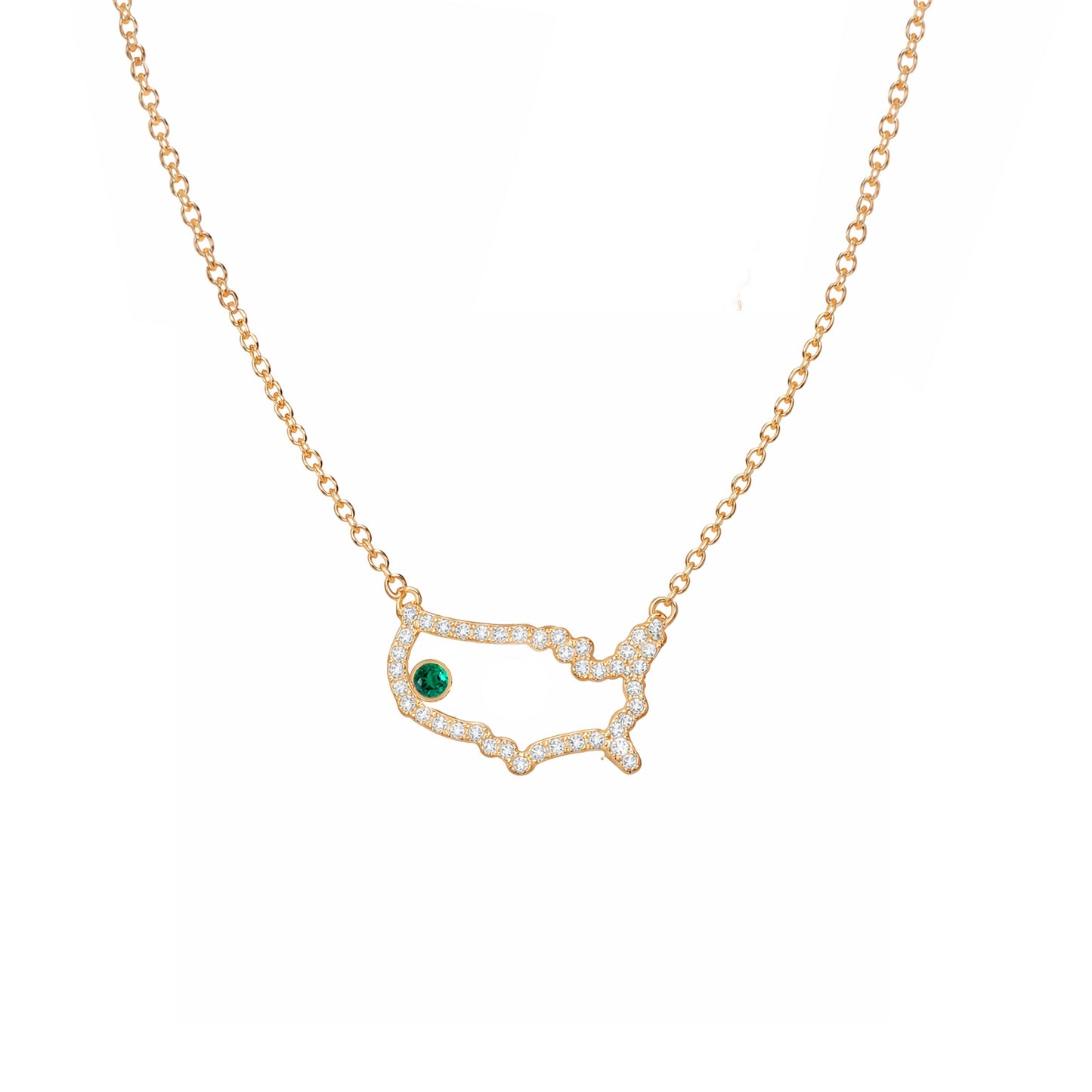 USA Map Necklace