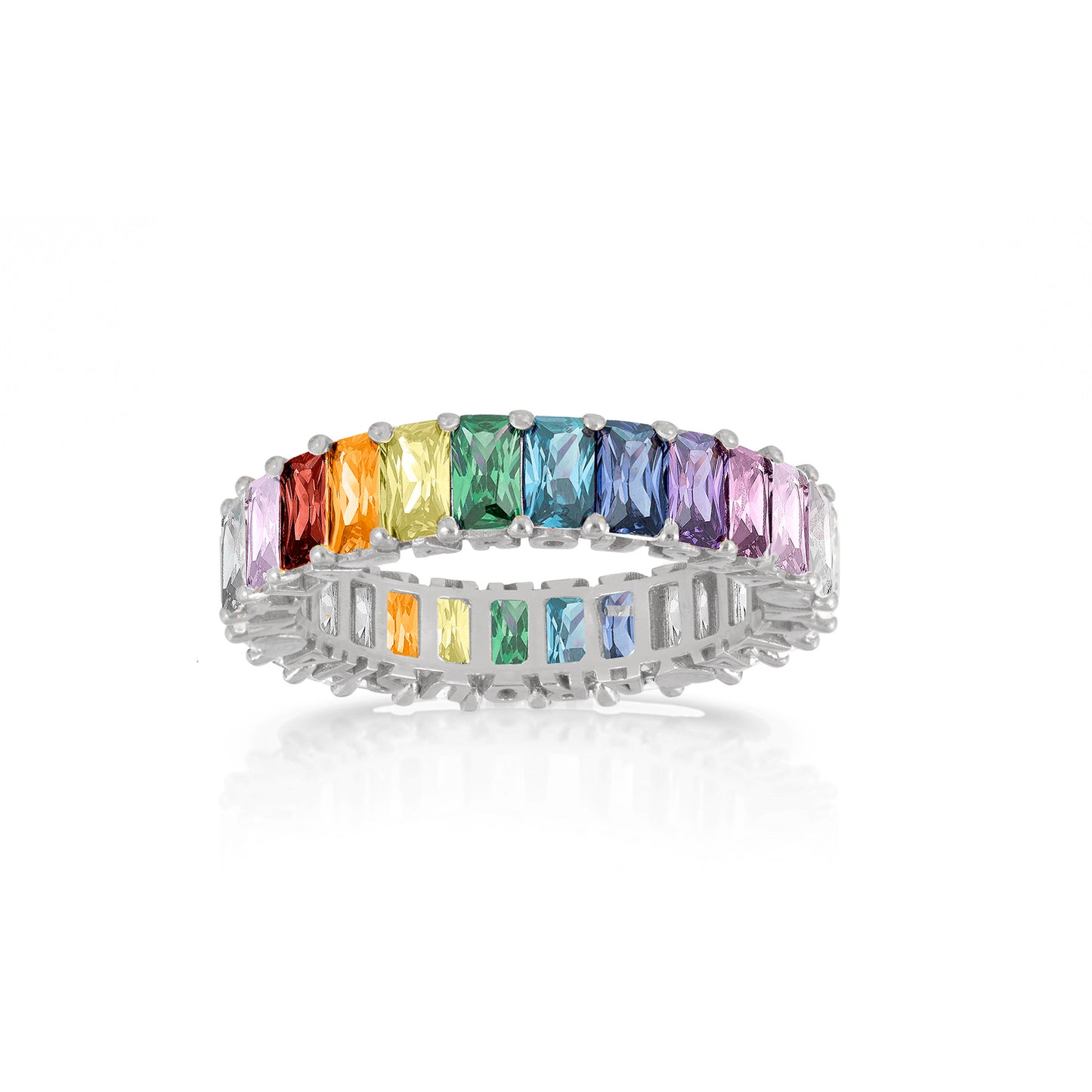 Personalized Customizable Hide and Seek Baguette Eternity Band