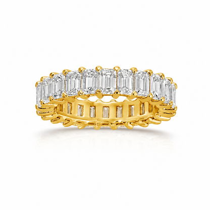 Emerald cut diamond eternity band