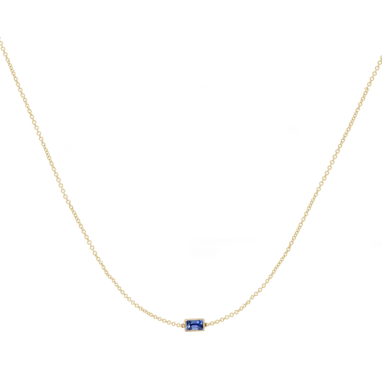 Peekaboo baguette necklace