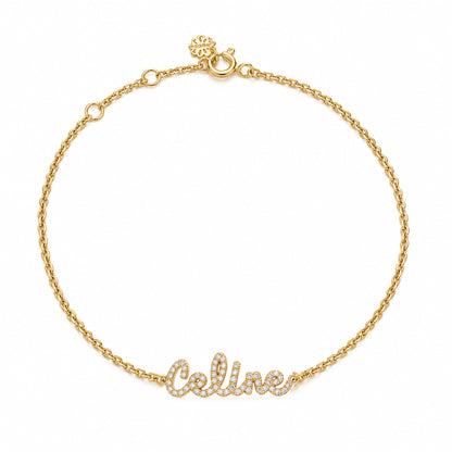 Tiny Treasures English Diamond Name Bracelet
