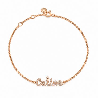 Tiny Treasures English Diamond Name Bracelet