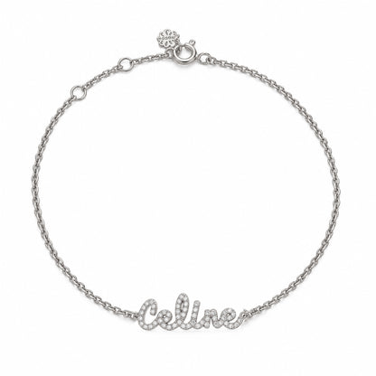 Tiny Treasures English Diamond Name Bracelet