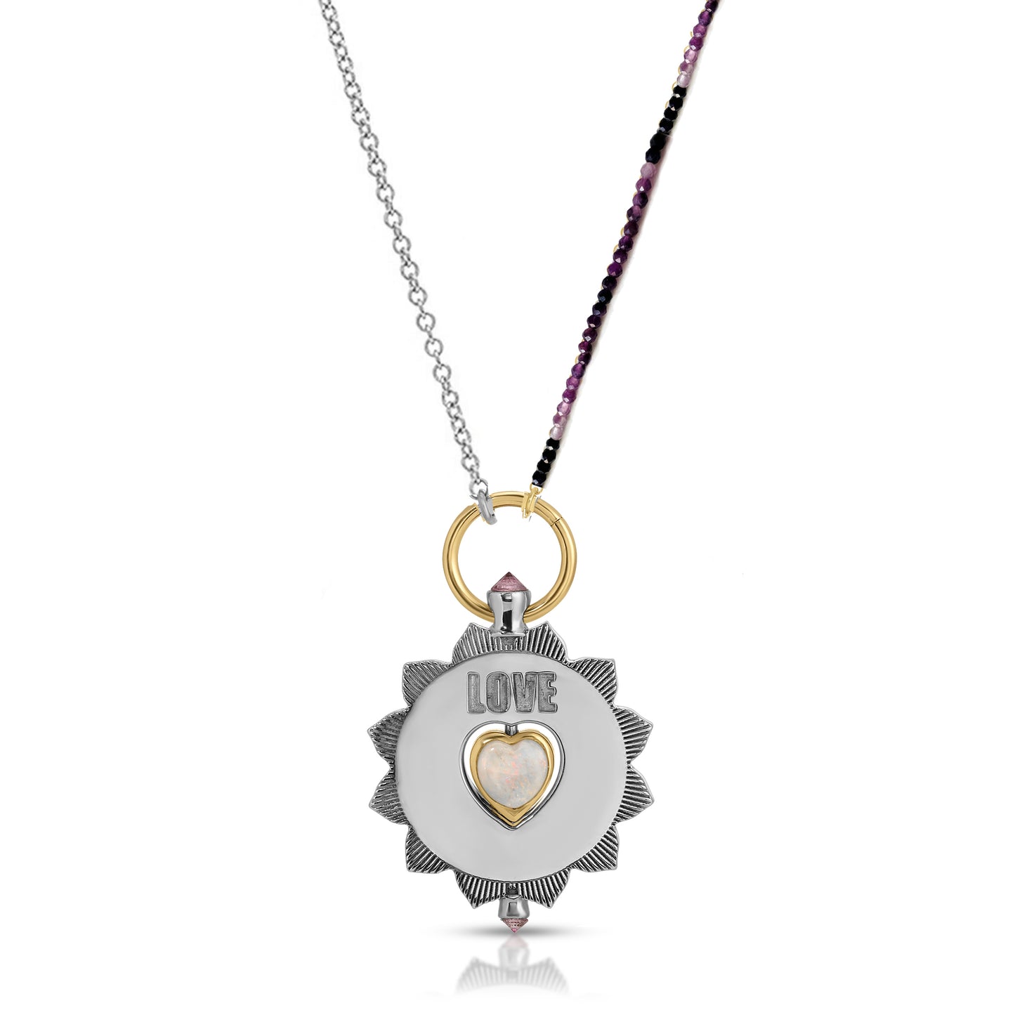 large Love medallion Gold and silver