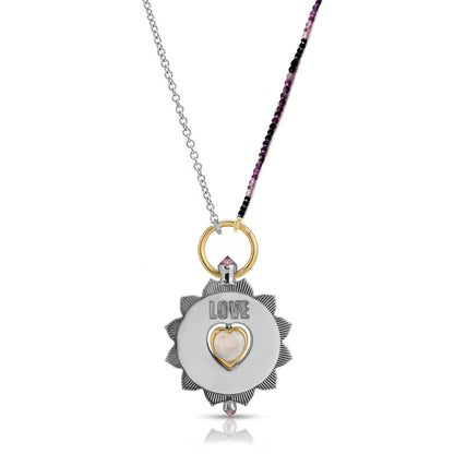 large Love medallion Gold and silver