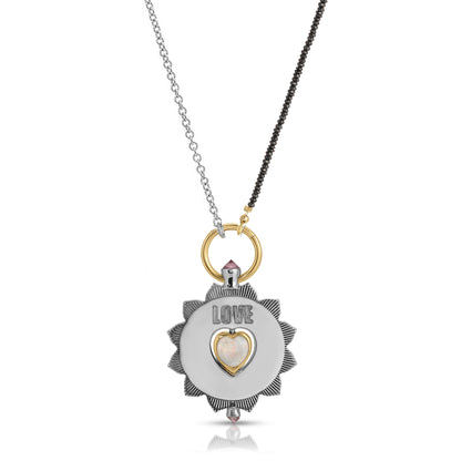 large Love medallion Gold and silver