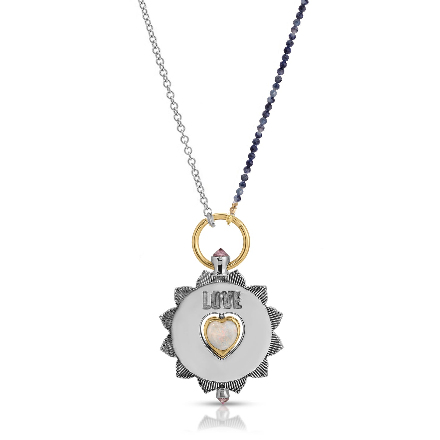 large Love medallion Gold and silver