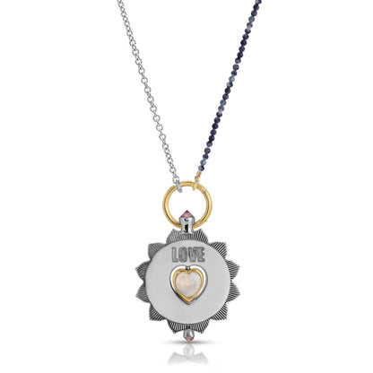large Love medallion Gold and silver