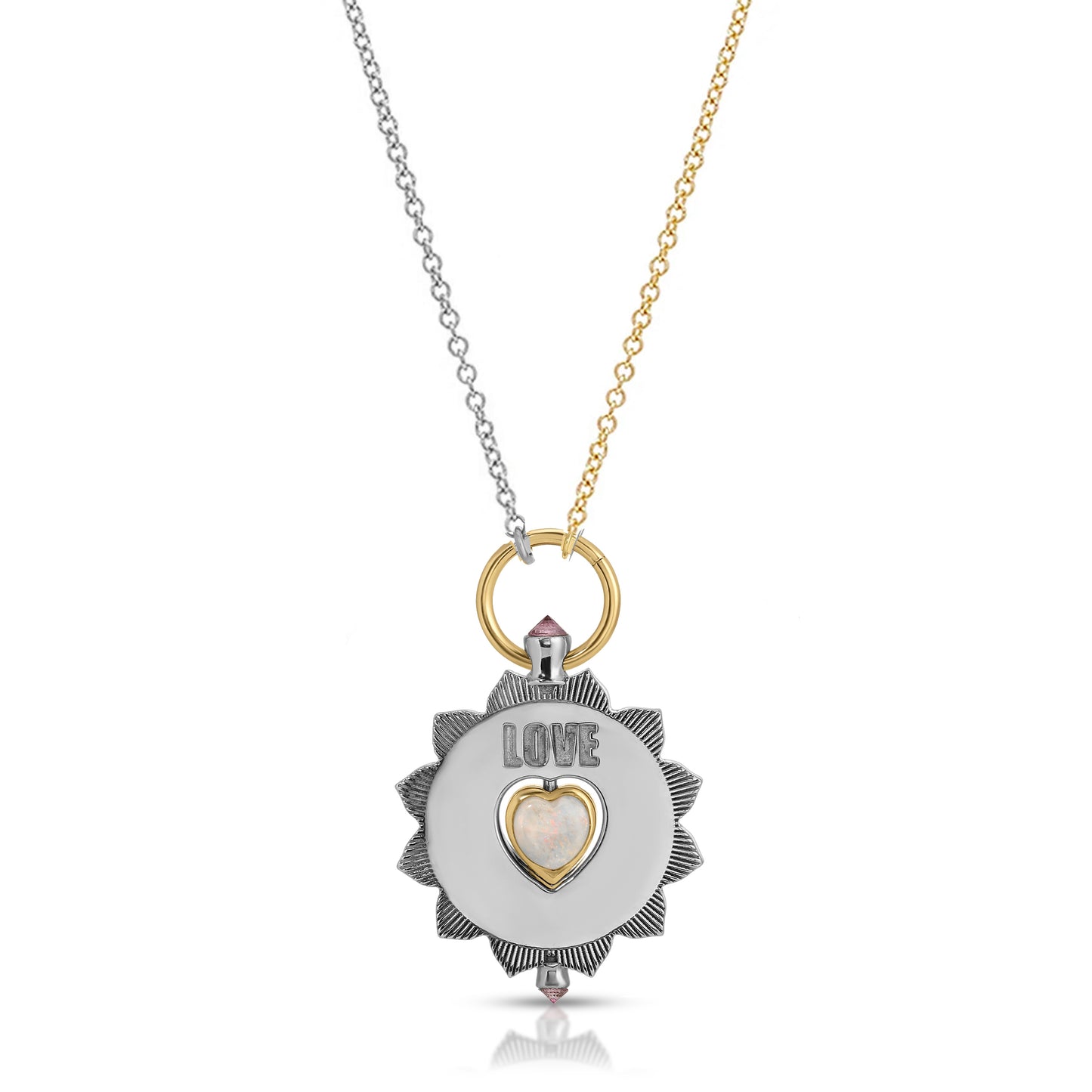 large Love medallion Gold and silver