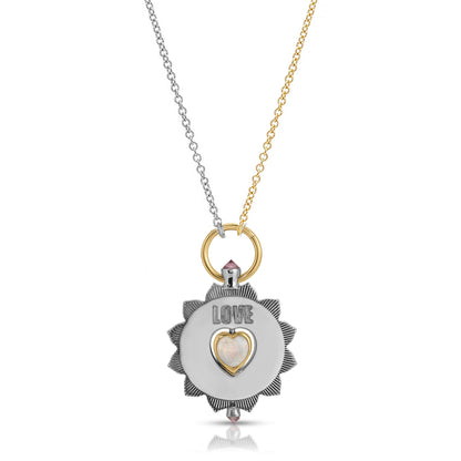 large Love medallion Gold and silver