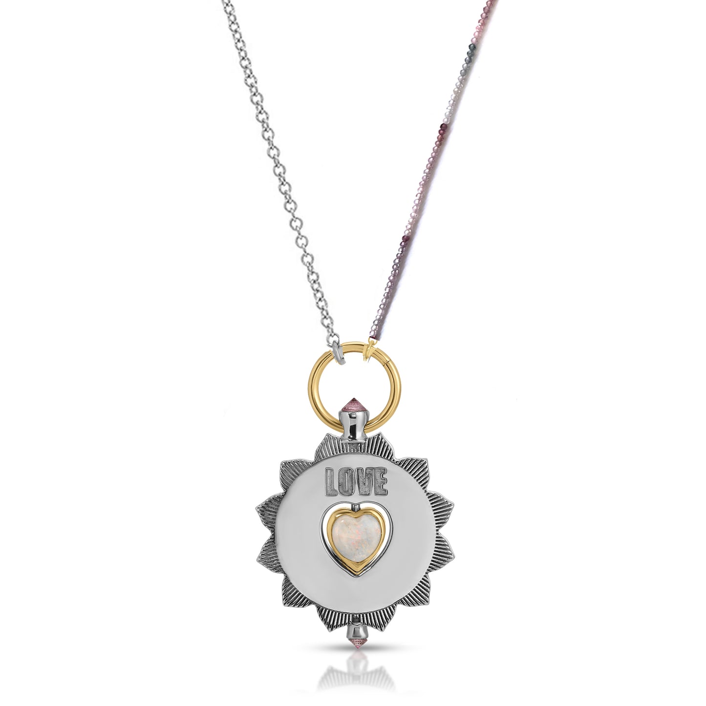 large Love medallion Gold and silver