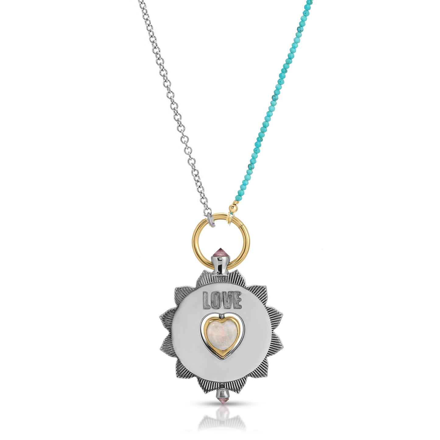 large Love medallion Gold and silver