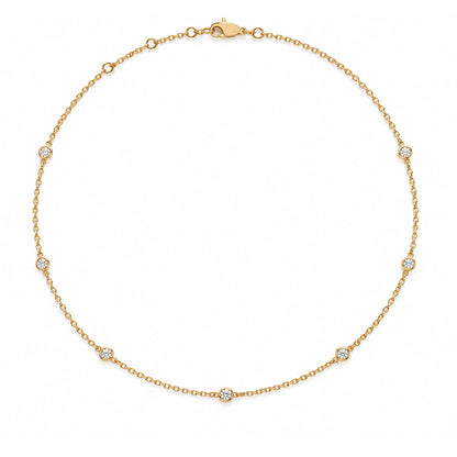 Lab-Diamond  station necklace