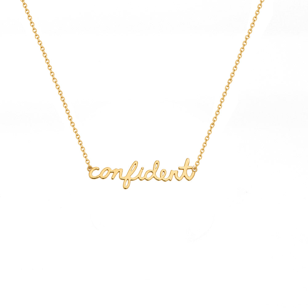 Confident handscript necklace