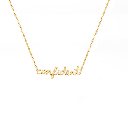Confident handscript necklace