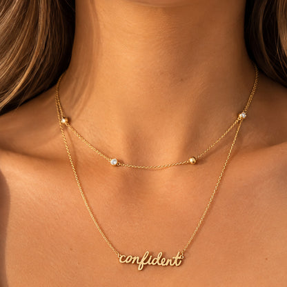 Confident handscript necklace
