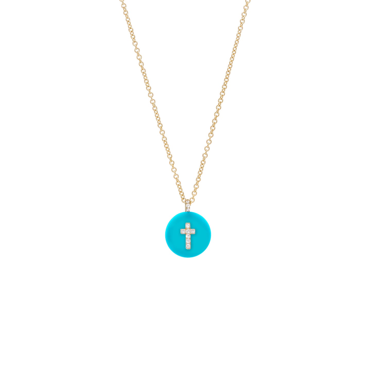 Co-exist - Cross on Gemstone Necklace