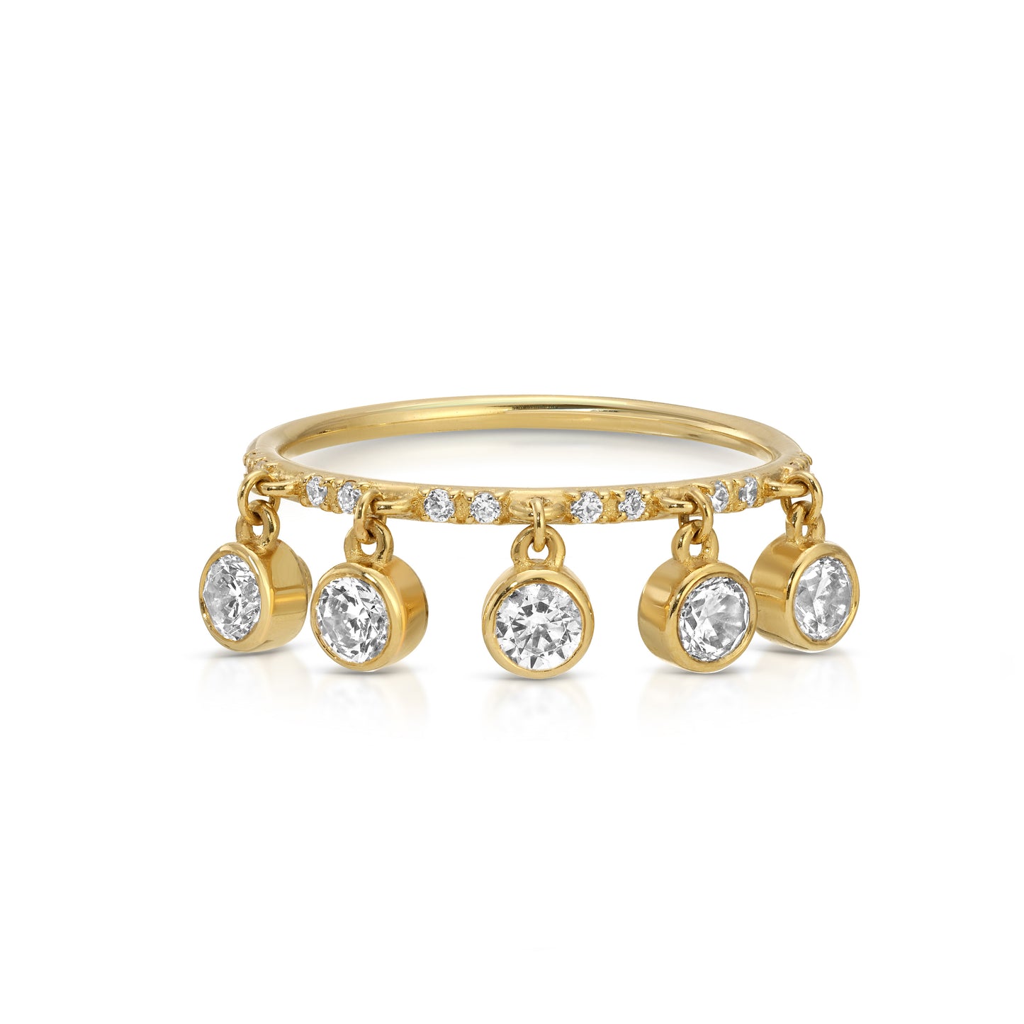 Peekaboo Diamond drop ring