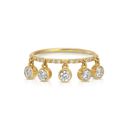 Peekaboo Diamond drop ring