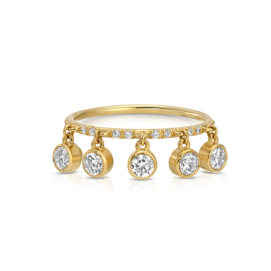 Peekaboo Diamond drop ring