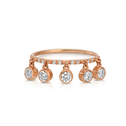 Peekaboo Diamond drop ring