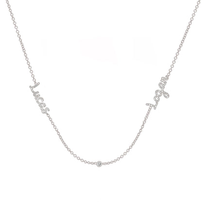 Diamond Two Name Necklace