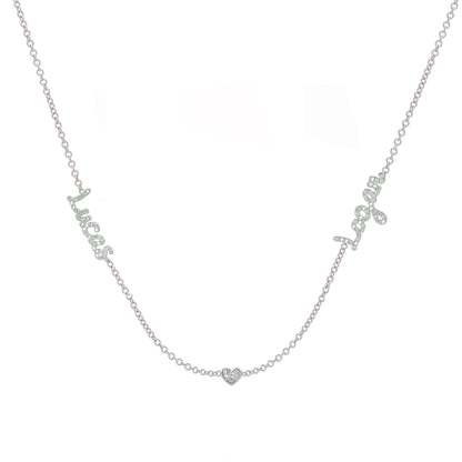 Diamond Two Name Necklace