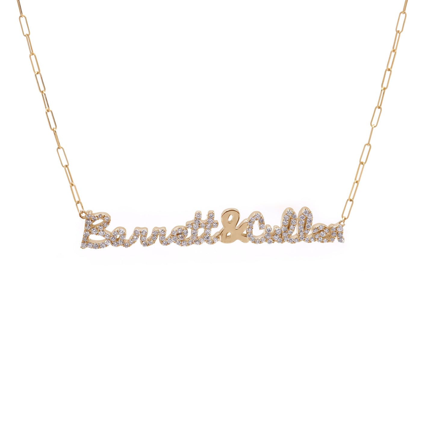 Tiny Treasure Diamond Double Name Necklace