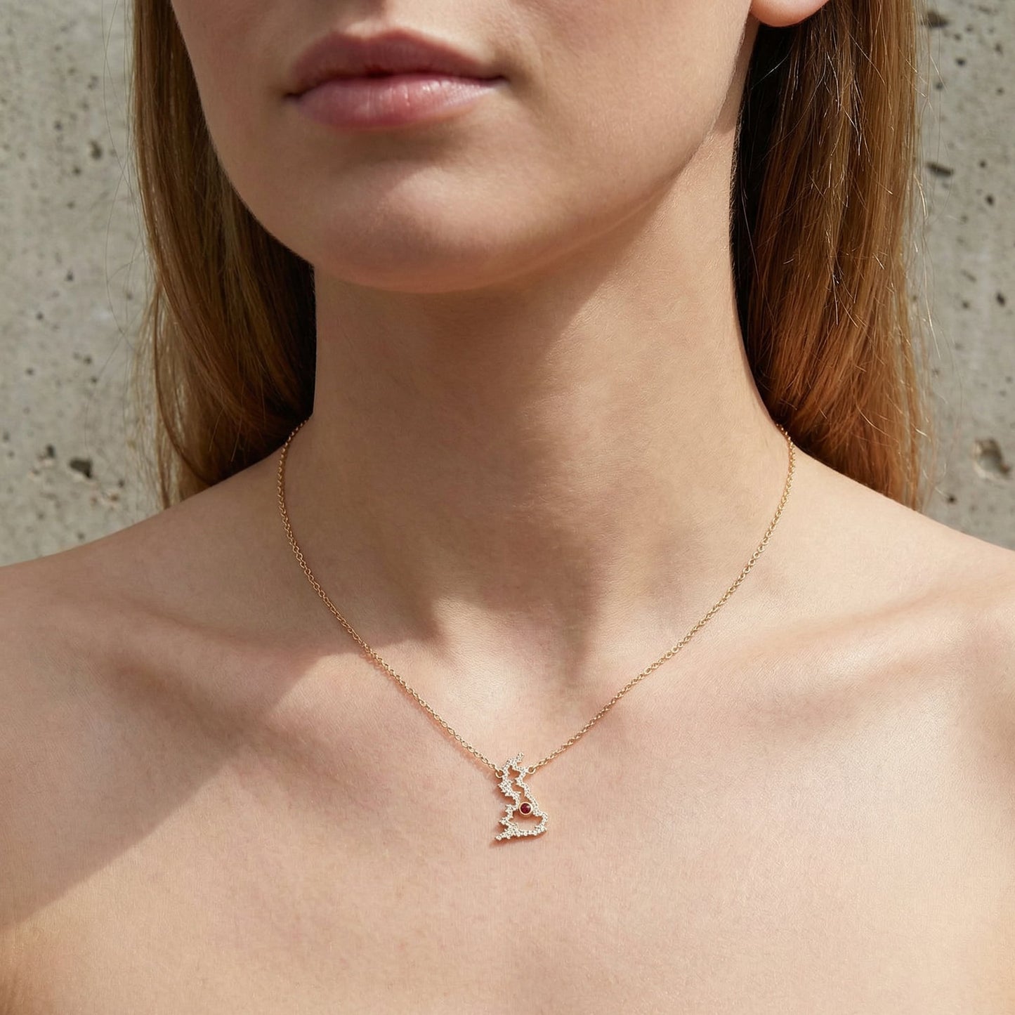 Custom Map Necklace