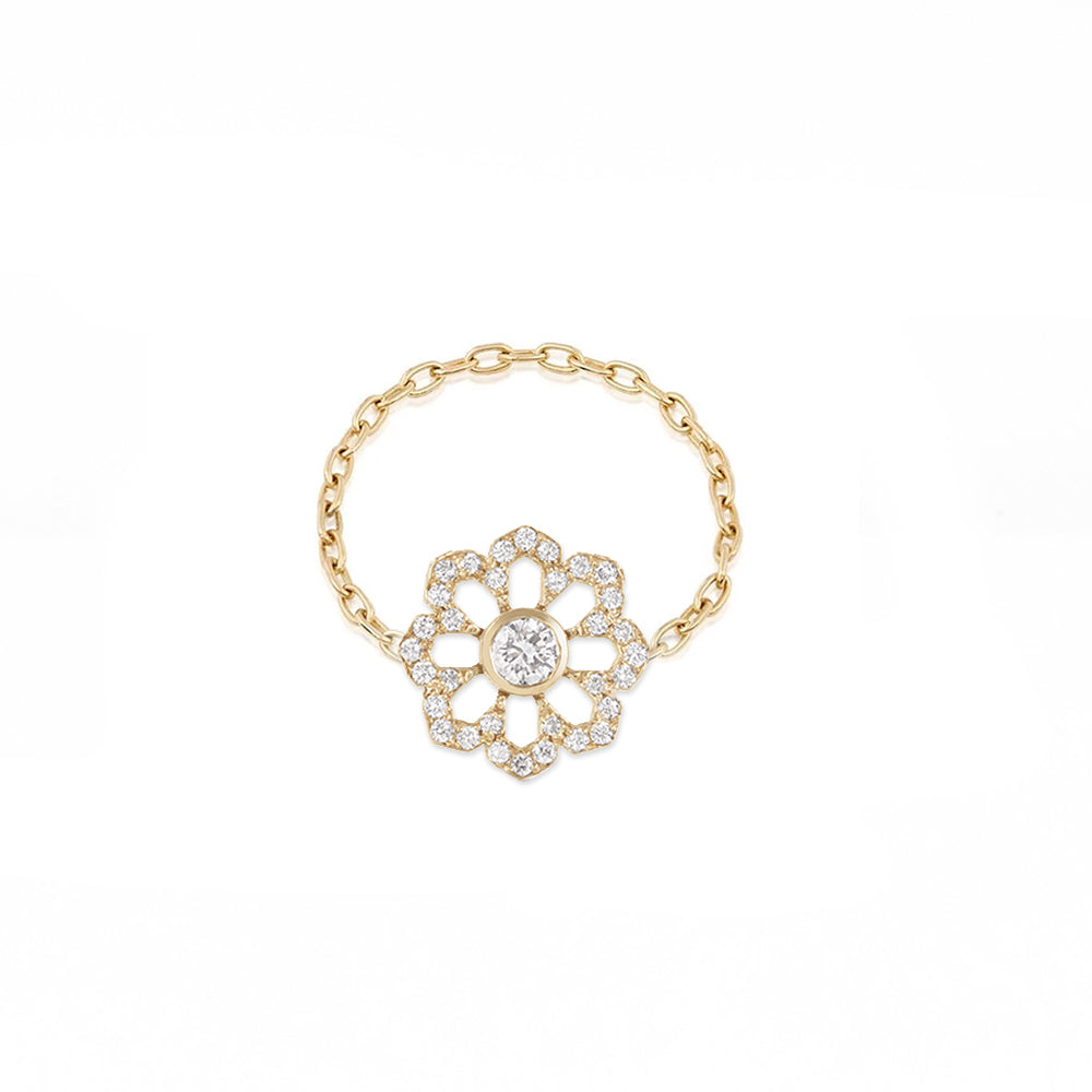 Fleur du ciel diamond chain ring