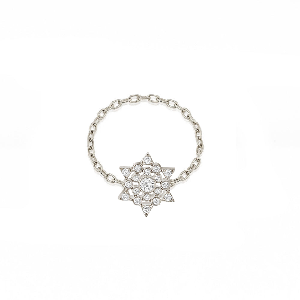 Ready to Ship - Flocon De Neigh diamond chain ring