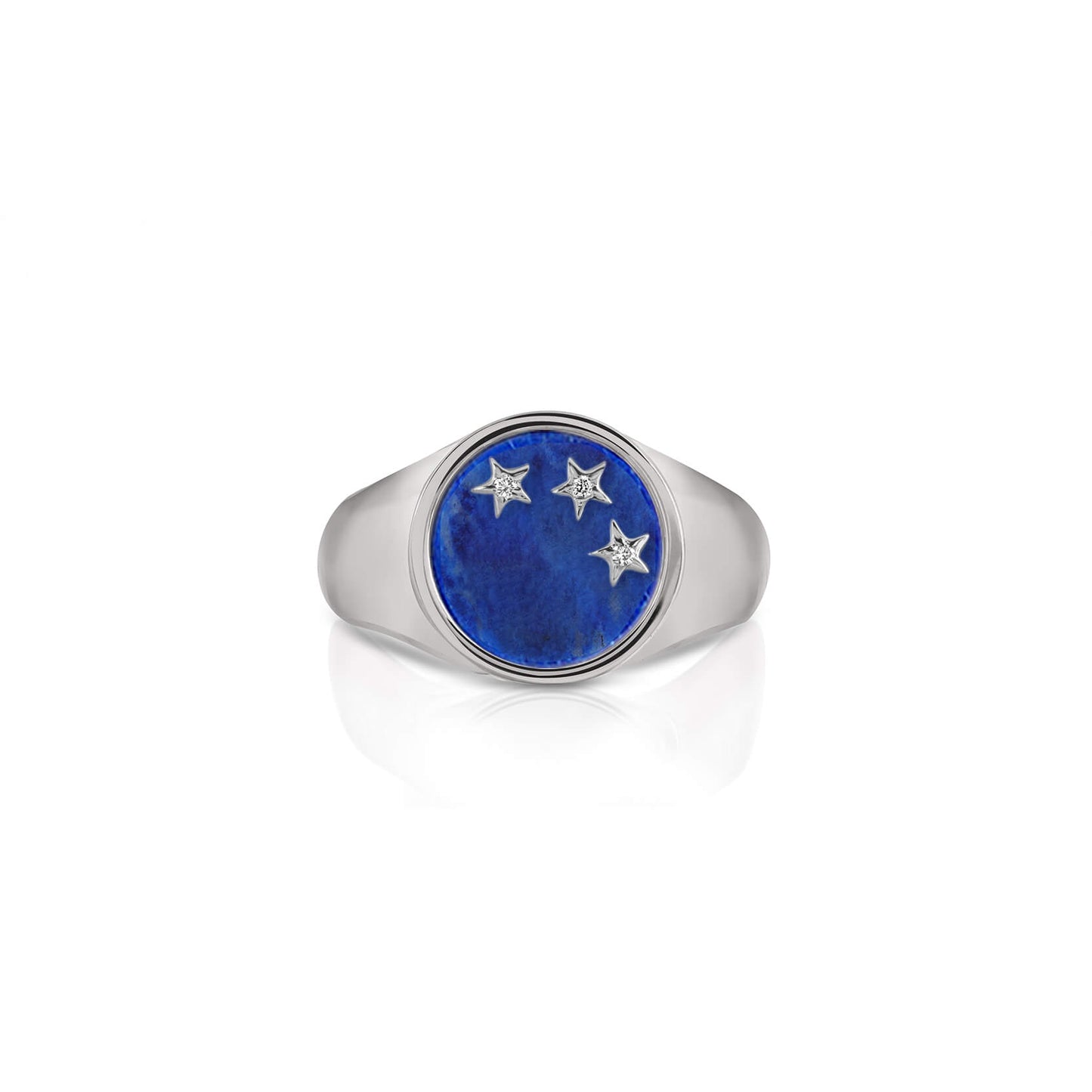 3 little star signet ring