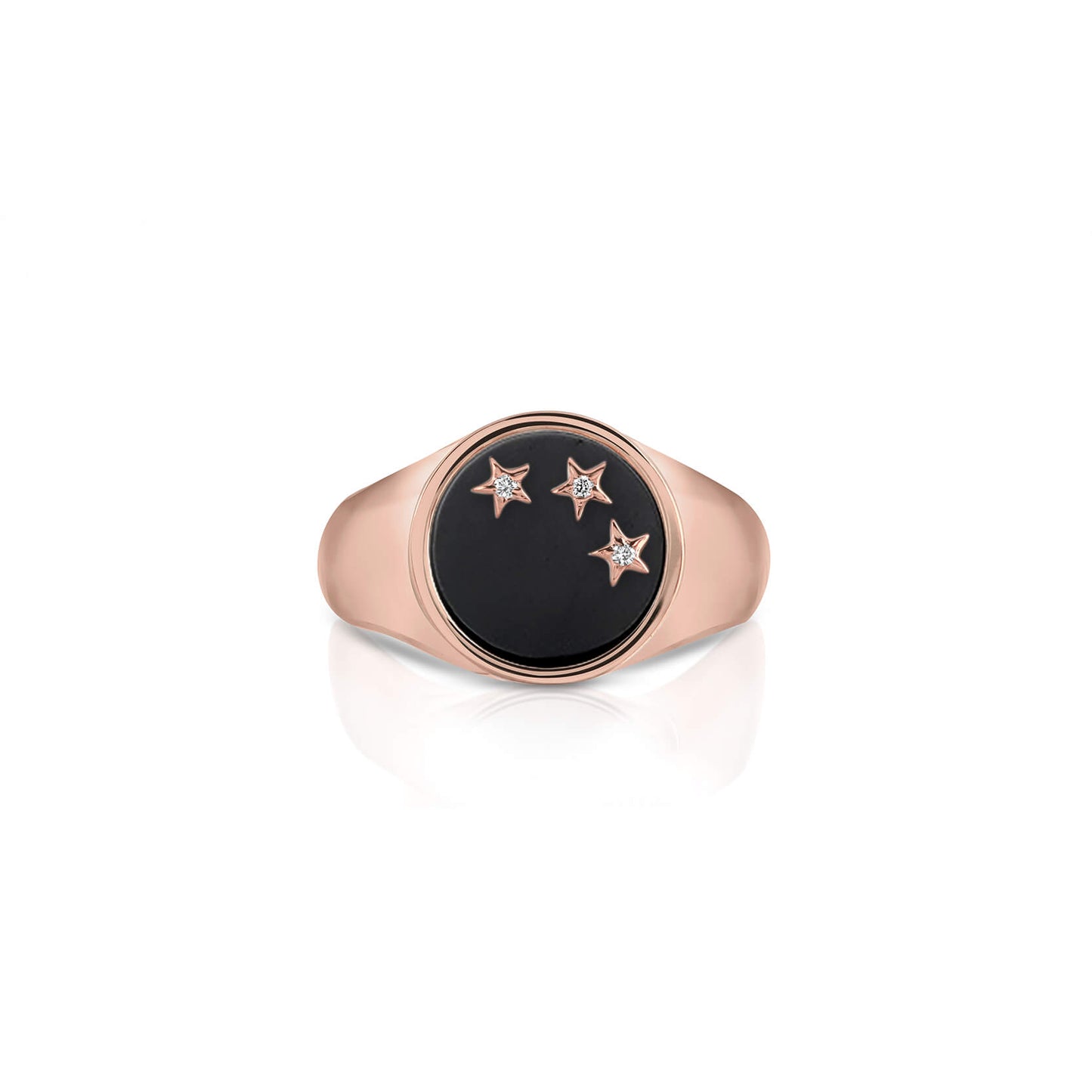 3 little star signet ring