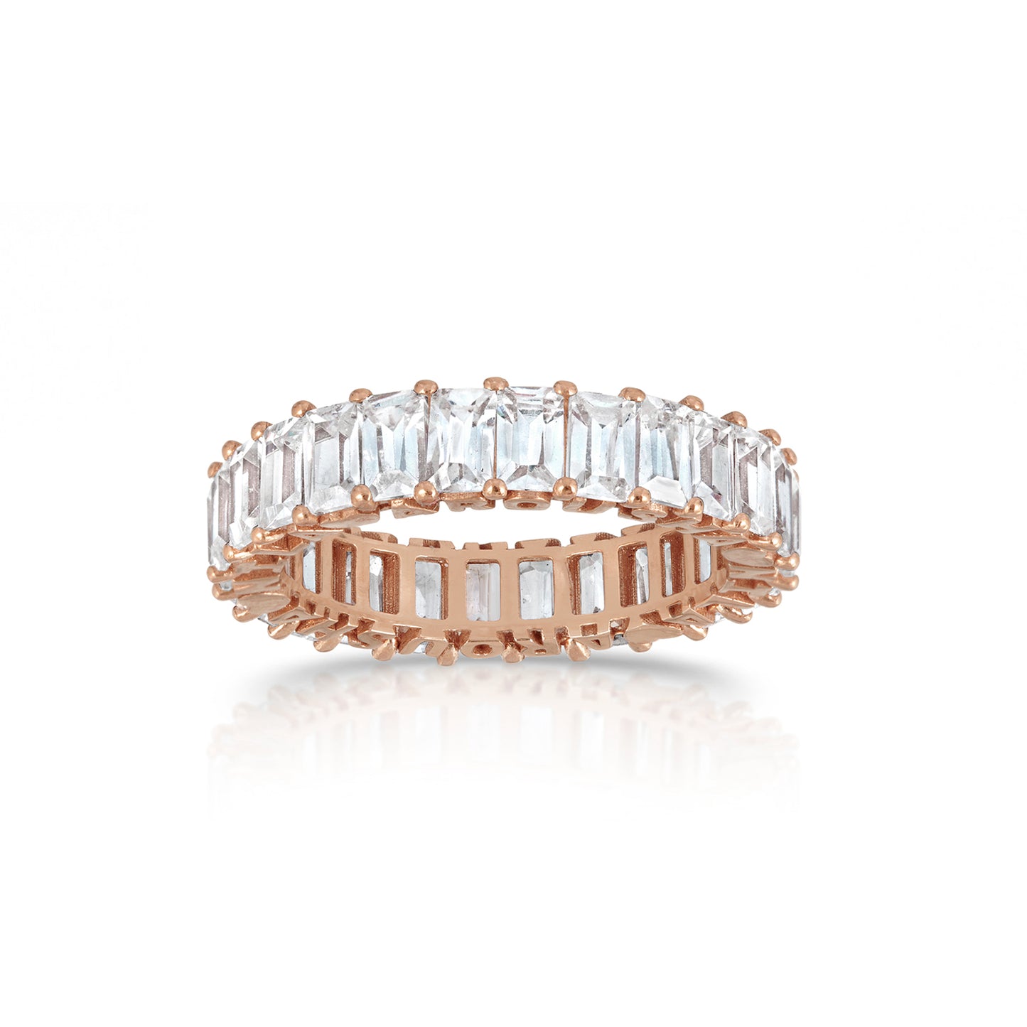 Personalized Customizable Hide and Seek Baguette Eternity Band