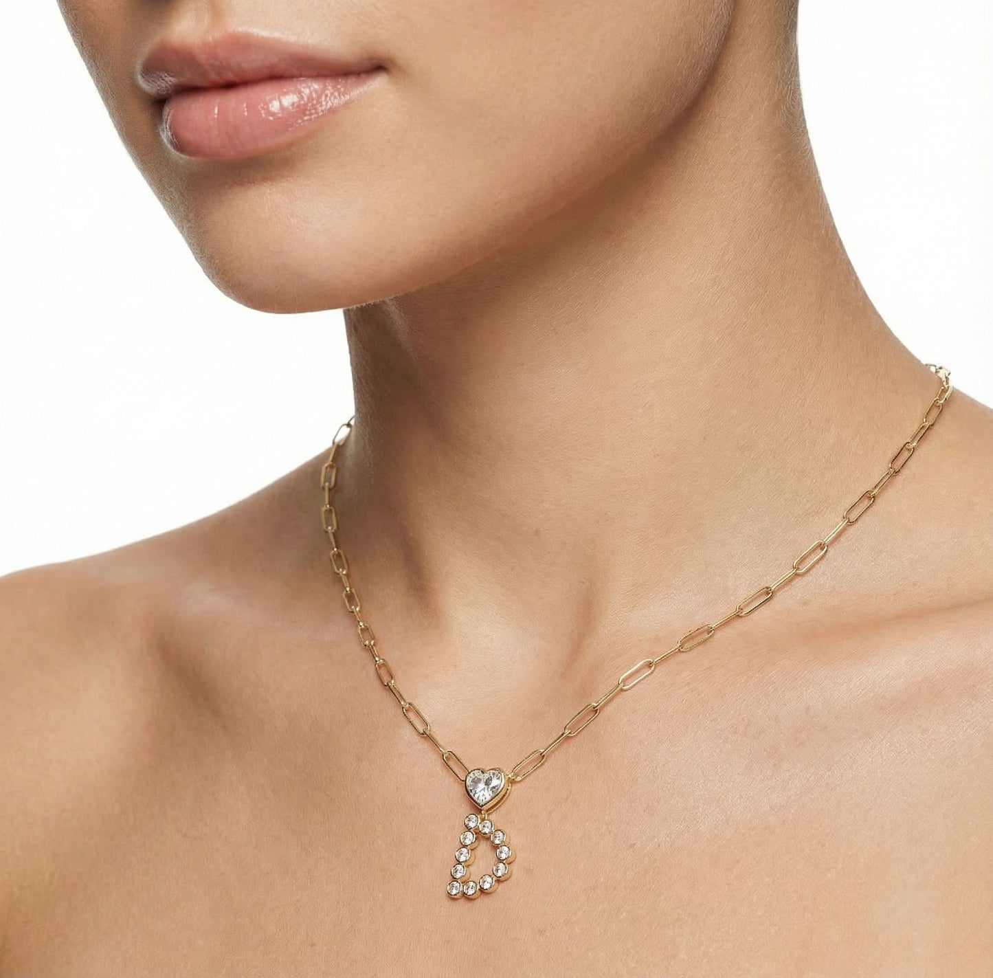 SAMPLE SALE LETTER D, My Heart Initial Diamond Necklace