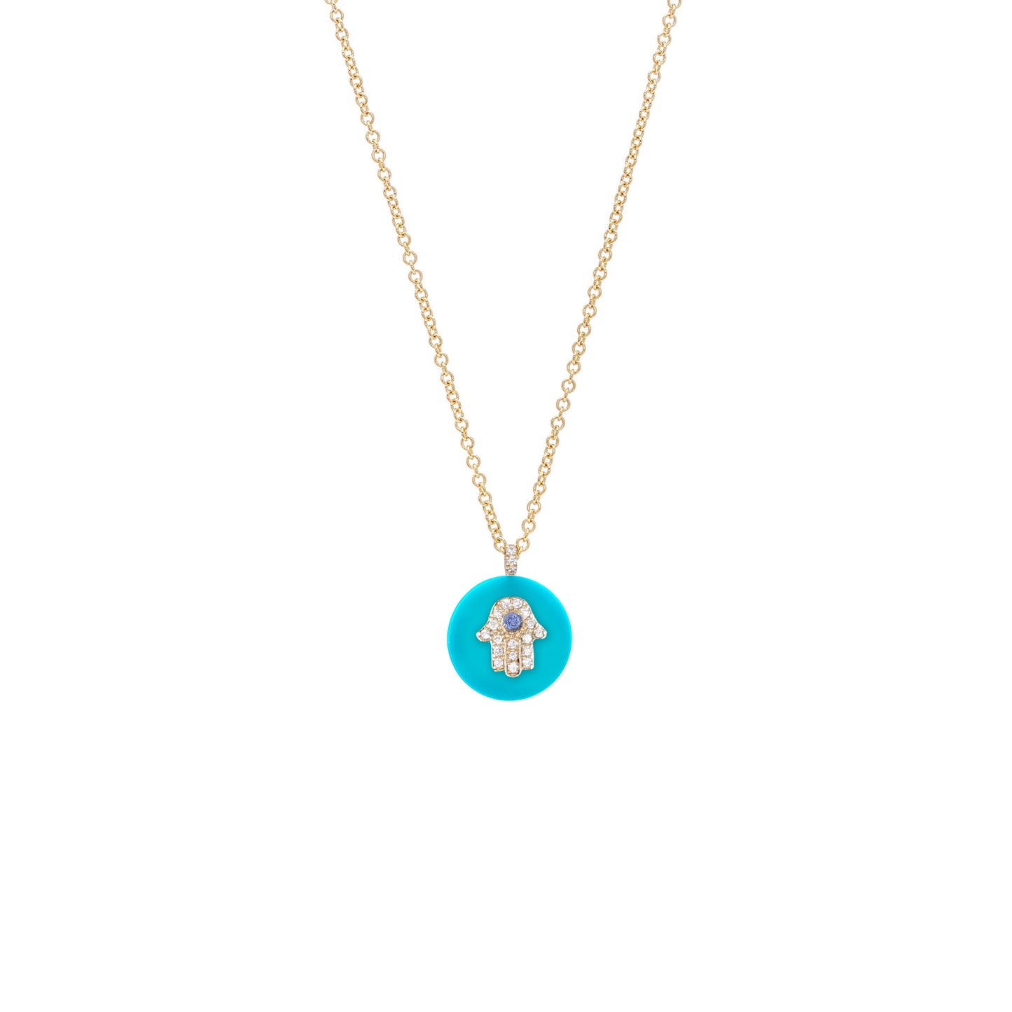 Co-exist - Hamsa Necklace on Gemstone