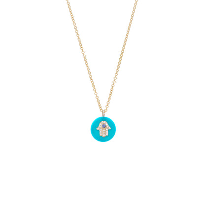 Co-exist - Hamsa Necklace on Gemstone