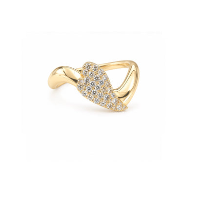 Heart wave ring ready to ship