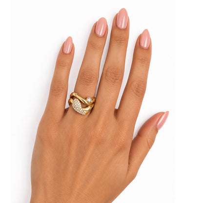 Heart wave ring ready to ship