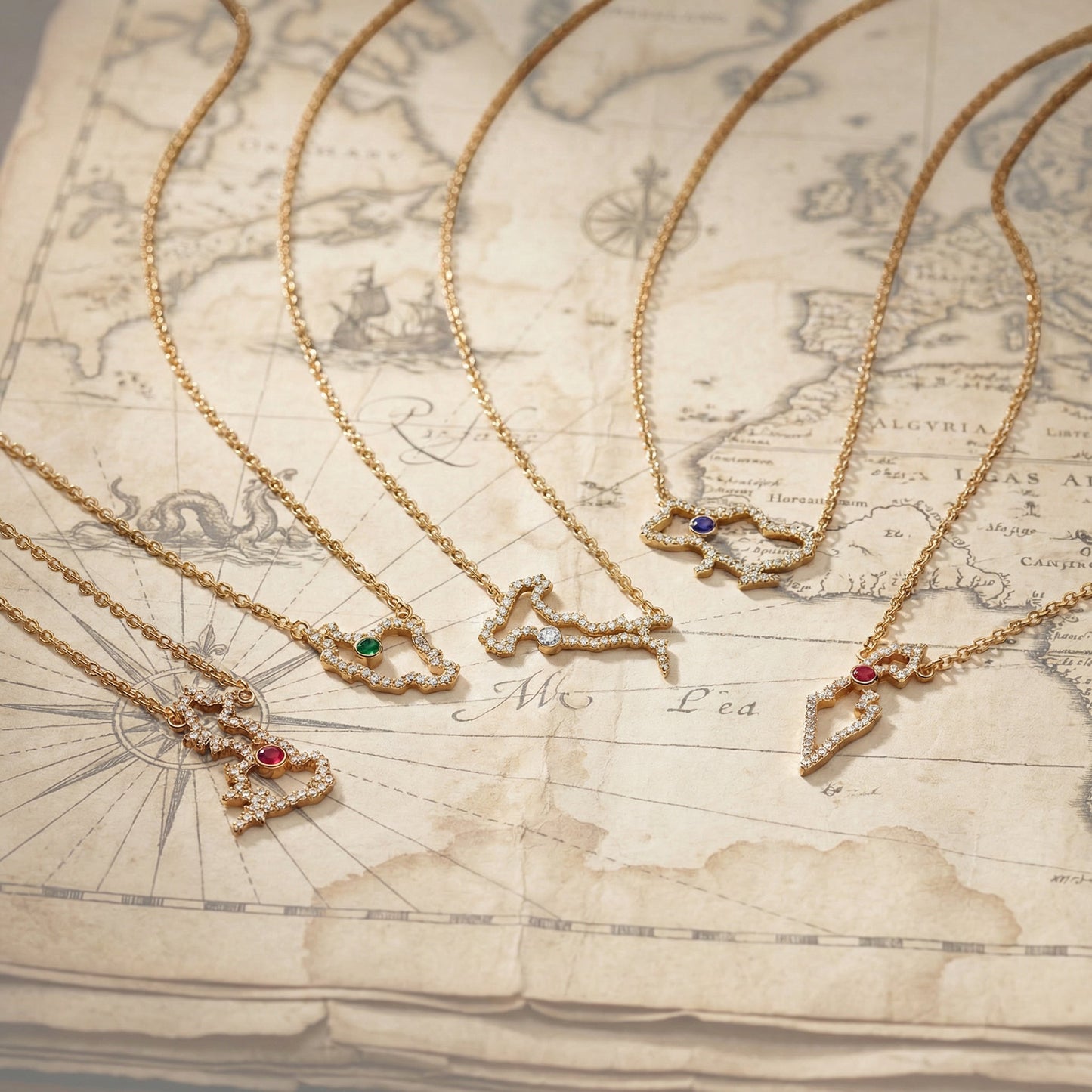 Custom Map Necklace