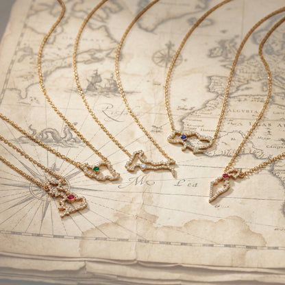 Custom Map Necklace