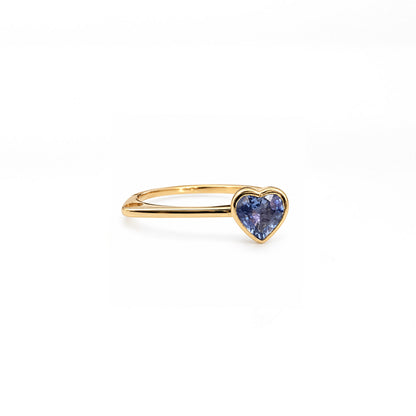 One of a kind, heart Blue sapphire Ring