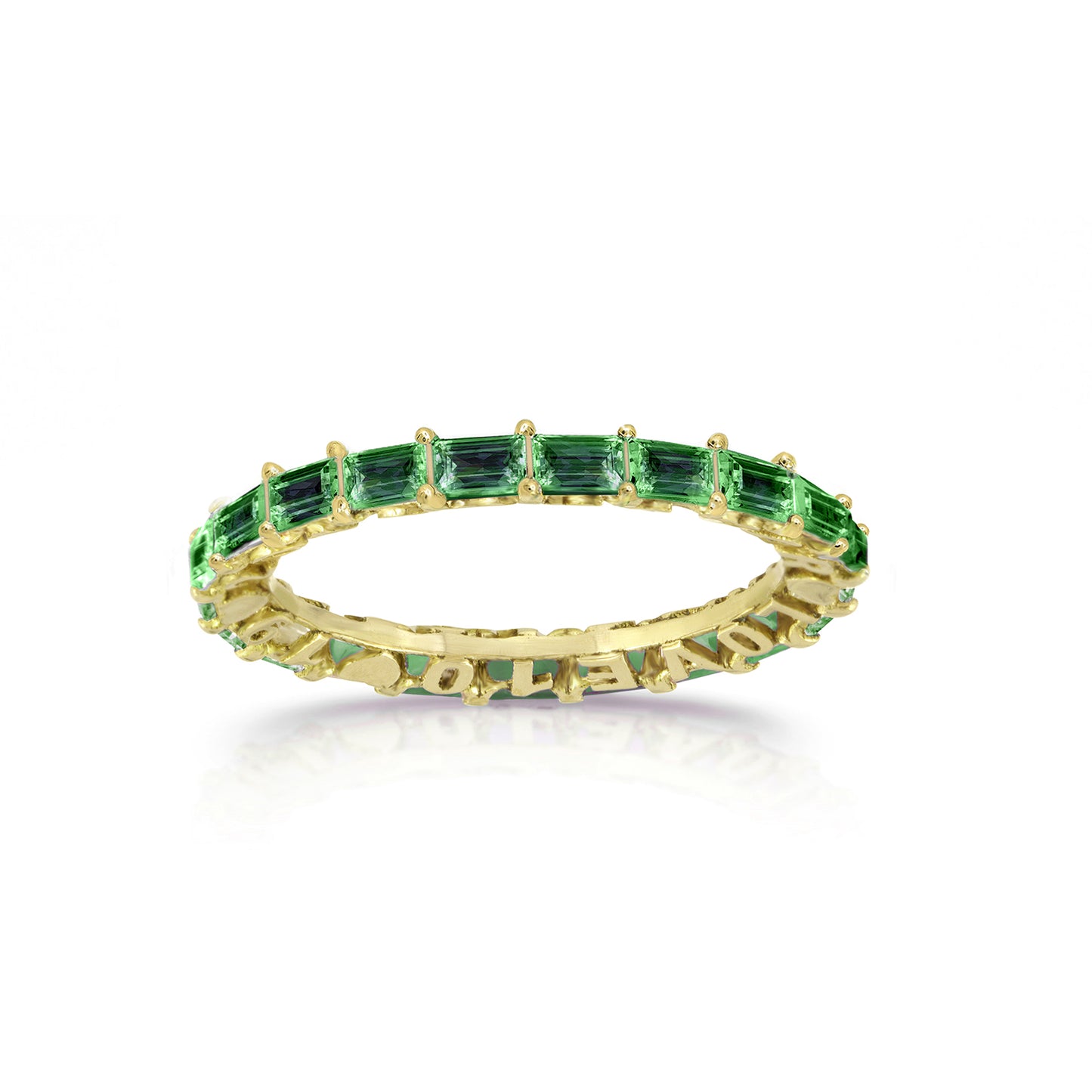 Customizable Horizontal Hide and Seek Baguette Eternity Band