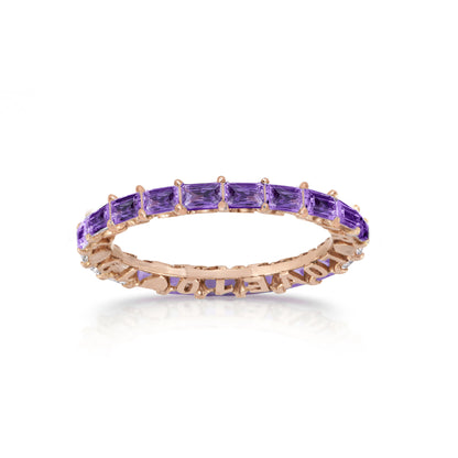 Customizable Horizontal Hide and Seek Baguette Eternity Band