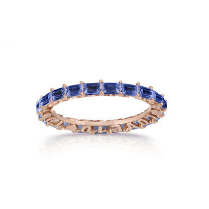 Customizable Horizontal Hide and Seek Baguette Eternity Band