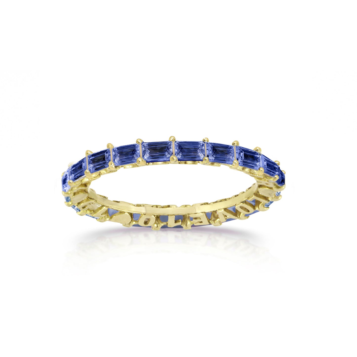 Customizable Horizontal Hide and Seek Baguette Eternity Band