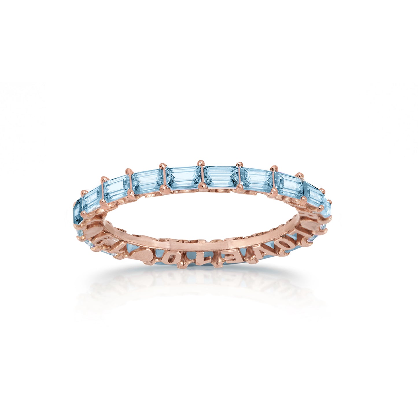 Customizable Horizontal Hide and Seek Baguette Eternity Band