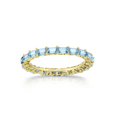 Customizable Horizontal Hide and Seek Baguette Eternity Band